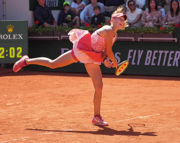 Parijs Frankrijk Juni 2023 Professionele Tennisser Mirra Andreeva Van Rusland — Stockfoto