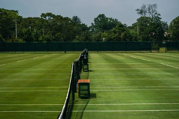 Court Tennis Herbe Dans Country Club — Photo