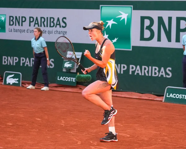 Париж Франция Июня 2023 Года Профессиональная Теннисистка Элина Свитолина Празднует — стоковое фото