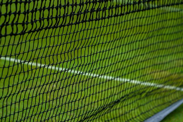 stock image A grass tennis court in country club