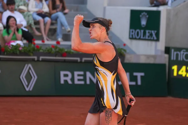 París Francia Junio 2023 Tenista Profesional Elina Svitolina Ucrania Celebra —  Fotos de Stock