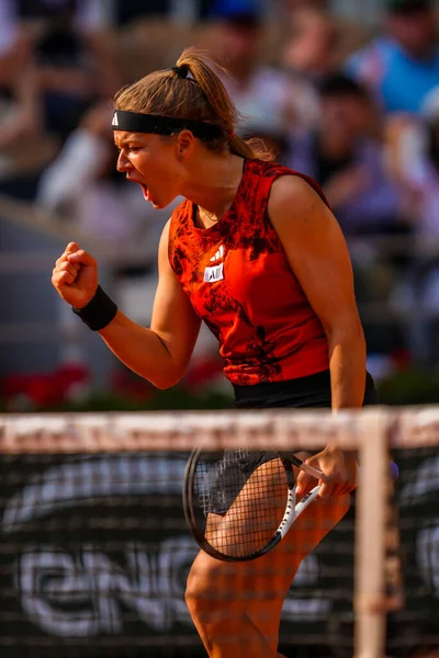 Parijs Frankrijk Juni 2023 Professionele Tennisser Karolina Muchova Uit Tsjechië — Stockfoto