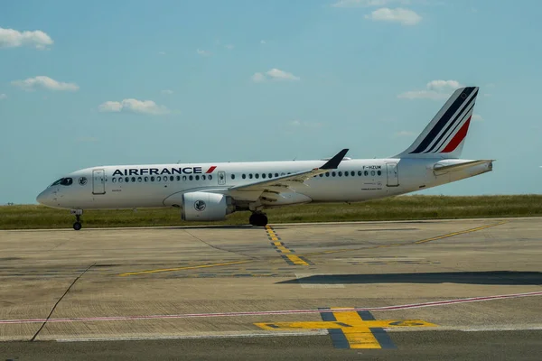 Paris Frankreich Juni 2023 Air France Airbus A220 Auf Dem — Stockfoto