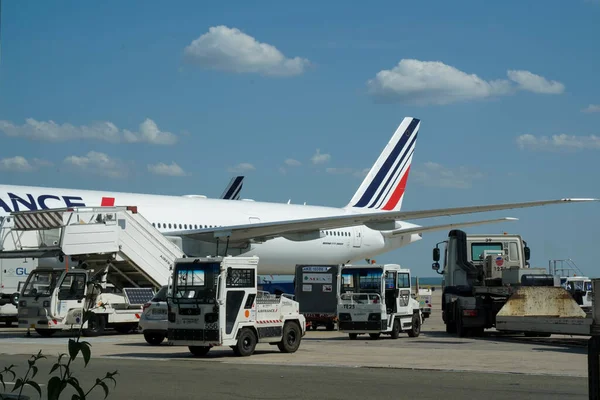 Paris Frankrike Juni 2023 Air France Boeing 777 Flygplatsen Charles — Stockfoto
