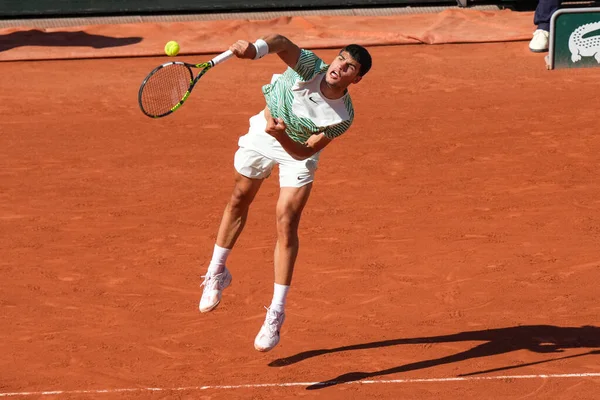 Parijs Frankrijk Mei 2023 Professionele Tennisser Carlos Alcaraz Uit Spanje — Stockfoto