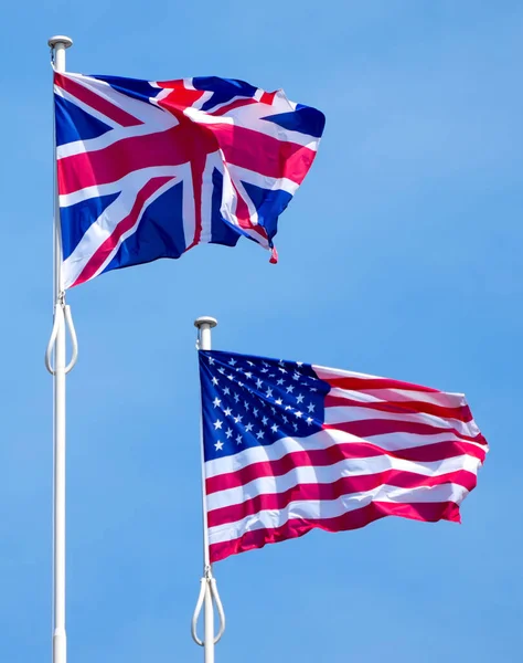 United Kingdom and United States Flags