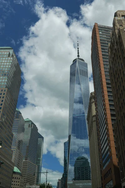 One World Trade Center or Freedom Tower in Lower Manhattan. One World Trade Center is the tallest building in the United States, the tallest building in the Western Hemisphere, and the seventh-tallest in the world