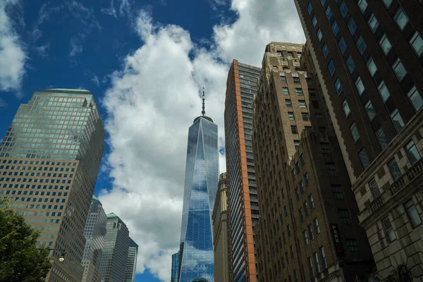 Jeden World Trade Center Lub Freedom Tower Dolnym Manhattanie Jeden — Zdjęcie stockowe