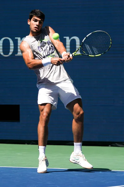 Nueva York Agosto 2023 Tenista Profesional Carlos Alcaraz España Durante — Foto de Stock