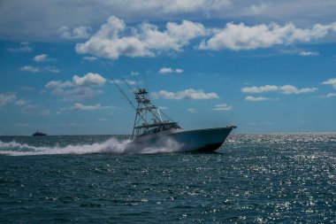 Fishing boat in Atlantic Ocean off Palm Beach, Florida