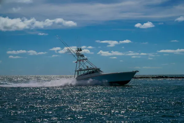 Fishing boat in Atlantic Ocean off Palm Beach, Florida