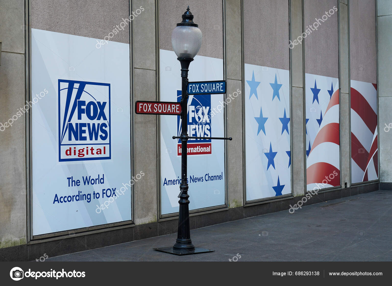 New York November 2023 Fox News Signage Posted News Corporation Stock