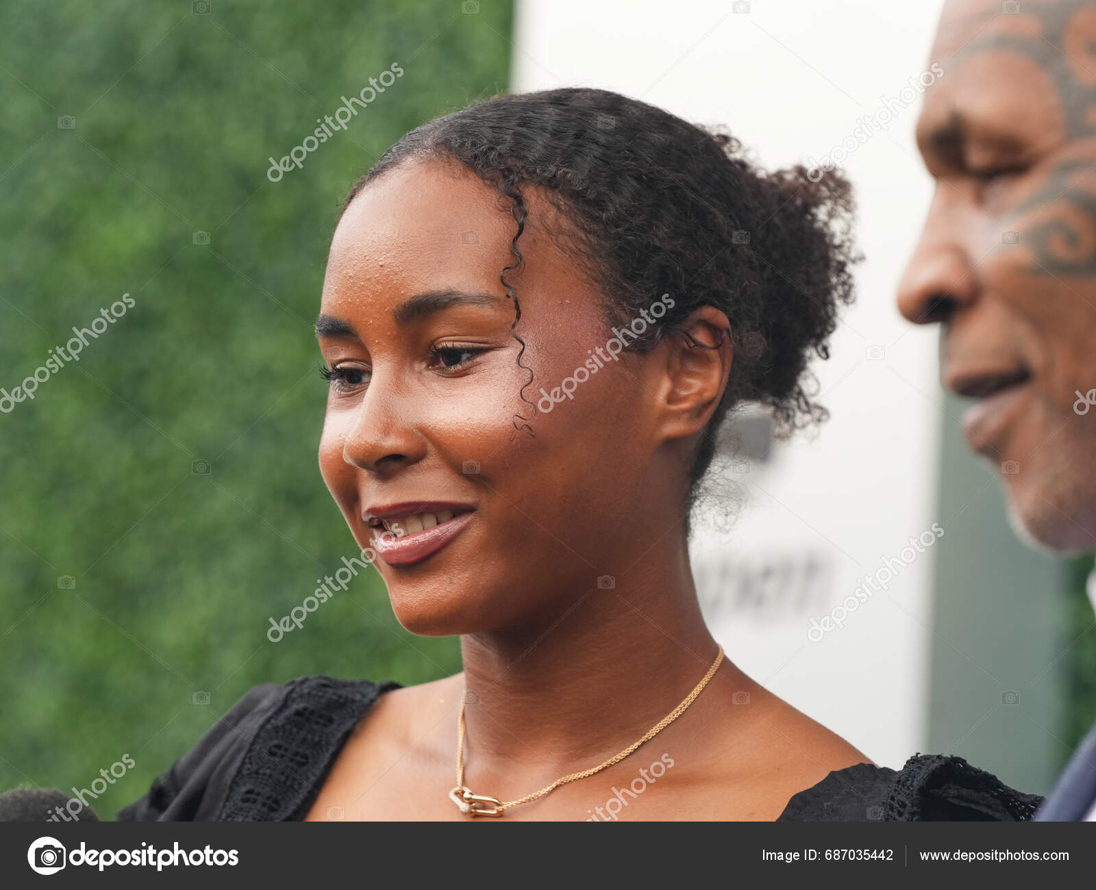 New York August 2023 Mike Tyson's Daughter Milan Tyson Blue Stock