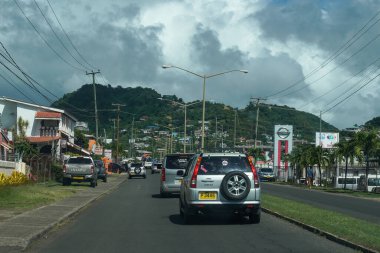 Aziz George, GRENADA - 30 ARALIK 2022 Grenada 'nın başkenti Saint George' un bir caddesinde