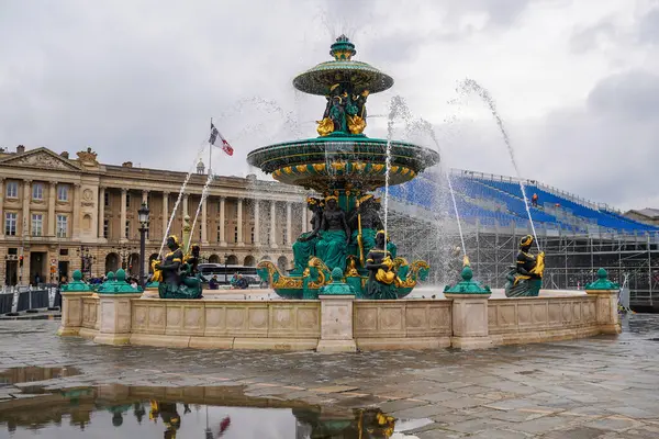 stock image PARIS, FRANCE - MAY 30, 2024: The Place de la Concorde looks like a construction site in preparation for the 2024 Paris Olympic Games in Paris, France