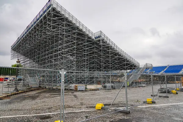 stock image PARIS, FRANCE - MAY 30, 2024: The Place de la Concorde looks like a construction site in preparation for the 2024 Paris Olympic Games in Paris, France