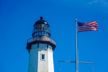 Long Island, New York 'taki Montauk Point Deniz Feneri. 