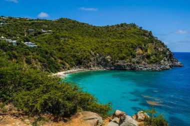 Deniz kabuğu sahili, St. Barts, Fransız Batı Hint Adaları