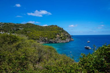 Deniz kabuğu sahili, St. Barts, Fransız Batı Hint Adaları