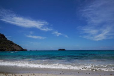 St. Barthelemy 'deki ünlü Saline Sahili, Fransız Batı Hint Adaları