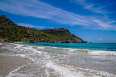 St. Barthelemy 'deki ünlü Saline Sahili, Fransız Batı Hint Adaları