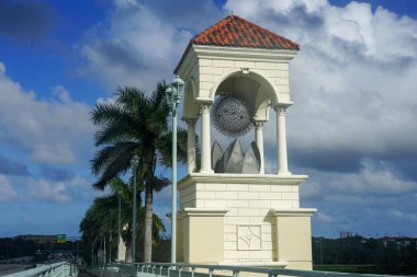 PALM BEACH GARDENS, FLORIDA - OCTOBER 27, 2020: PGA Flyover Bridge in Palm Beach Gardens, Florida.  clipart