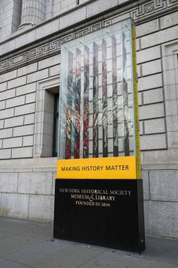 New York - 4 Aralık 2021 New York Tarihi Toplum Müzesi ve Kütüphanesi. New York tarihi müzesi New York 'un en eski müzesidir.