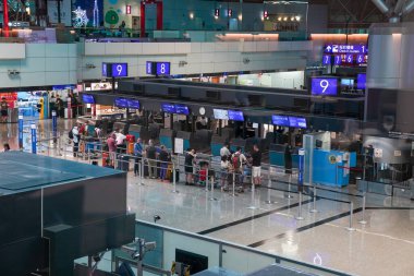 TAOYUAN ŞEHRİ, TAIWAN - 28 Eylül 2024: Taoyuan Uluslararası Havaalanı, Tayvan. 