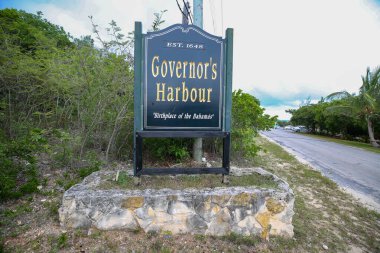 GOUVERNOR 'UN HARBour, BAHAMLAR - 12 Haziran 2019: Vali Limanı, Bahamalar