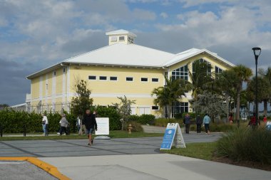 WEST PALM BEACH, FLORIDA - JANUARY 23, 2022: Manatee Lagoon Center in West Palm Beach. Manatee Lagoon - an FPL Eco-Discovery Center is a free educational attraction with an area to view manatees  clipart