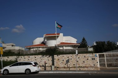 TEL AVIV, ISRAEL - 25 Eylül 2018: Tel Aviv, İsrail Güney Sudan Cumhuriyeti Büyükelçiliği. 