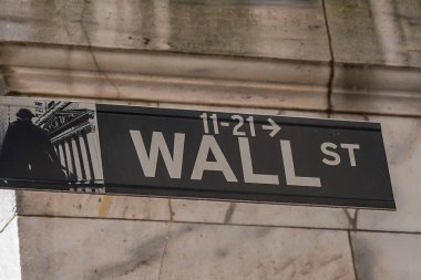 aşağı manhattan Wall street işareti