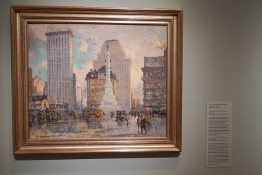 BATI PALM BEACH, FLORIDA - 12 Haziran 2024: Batı Palm Beach, Florida 'daki Norton Sanat Müzesinin iç görünümü