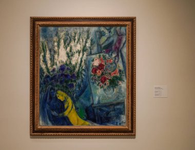 BATI PALM BEACH, FLORIDA - 12 Haziran 2024: Batı Palm Beach, Florida 'daki Norton Sanat Müzesinin iç görünümü