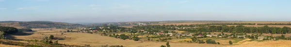 Moldova Északi Régióinak Tájai Pásztori Panoráma Természettel Moldovai Falvak Házak — Stock Fotó
