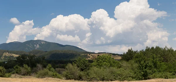 Panoramic Terrain Southern Europe Landscape Bulgaria Mountains Fields Flora — Stock Photo, Image