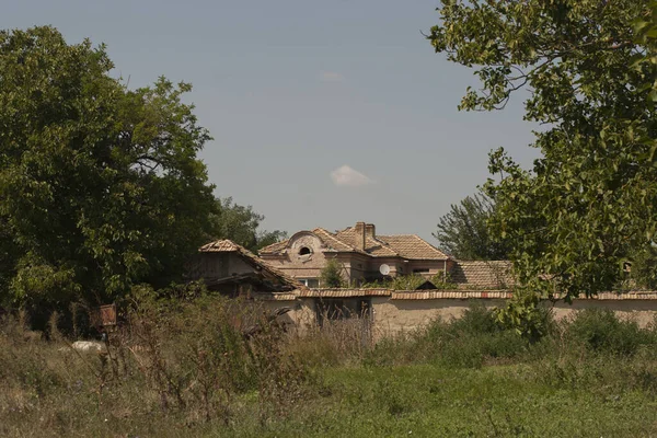 Кинуті Будинки Селах Болгарії Вмираючих Населені Пункти Південно Східній Європі — стокове фото