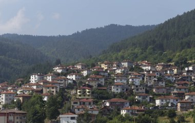 Devin, Smolyan Eyaleti, Bulgaristan. Rodop Dağlarında bir şehir.