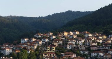 Devin, Smolyan Eyaleti, Bulgaristan. Rodop Dağlarında bir şehir.