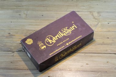 Depok, Jawa Barat, Indonesia, 28 January 2023 : Kartika Sari Bolen Cake Box, Kartika Sari is one of the well-known brands for producing bolen cakes