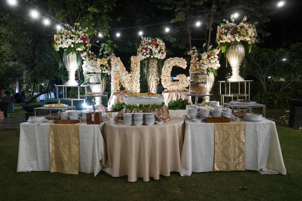 Garden Wedding Party at Night
