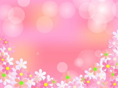 Feminen arkaplanlı zarif çiçek vektör çizimleri