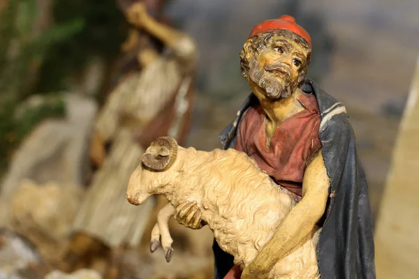 Nativity figurine, Shepherd with sheep