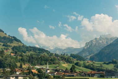 mountains and green meadows of switzerland reserve and ecology natur