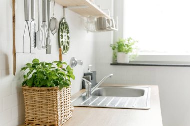 Modern İskandinav Mutfağı Minimalist Tasarım Doğal Deco