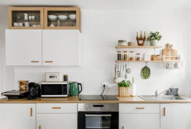 Modern İskandinav Mutfağı Minimalist Tasarım Doğal Deco