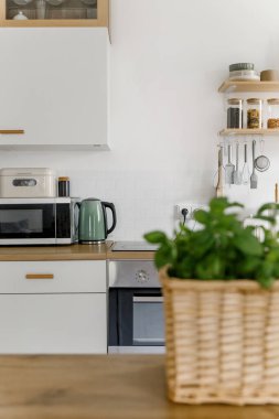 Modern İskandinav Mutfağı Minimalist Tasarım Doğal Deco