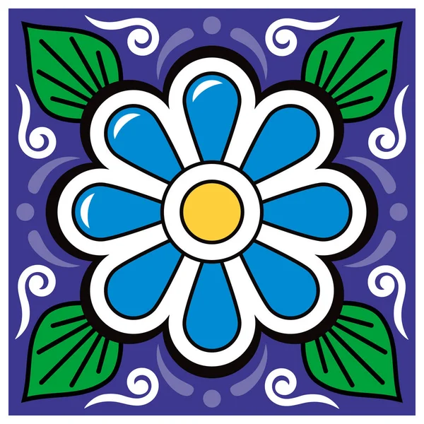 Projeto Azulejos Vibrantes Florais Fundo Vetorial Único Sem Costura Inspirado — Vetor de Stock