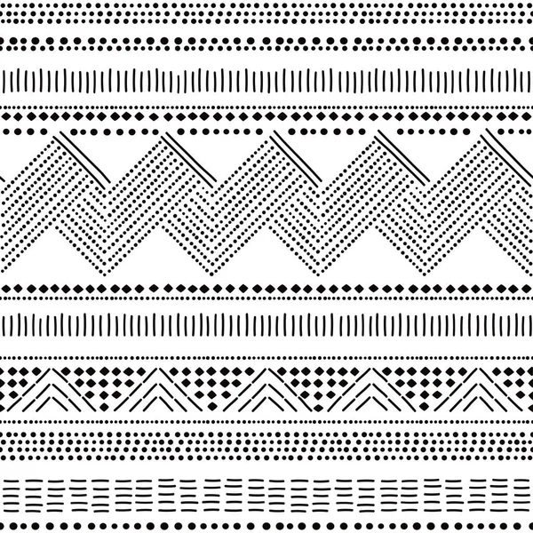 Bell Beaker Folk Art Inspired Vector Seamless Pattern Dots Prehistoric — Stock Vector