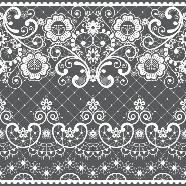 French Lace Seamless Vector Textile Fabric Print Pattern Ornamental Repetitive — 图库矢量图片